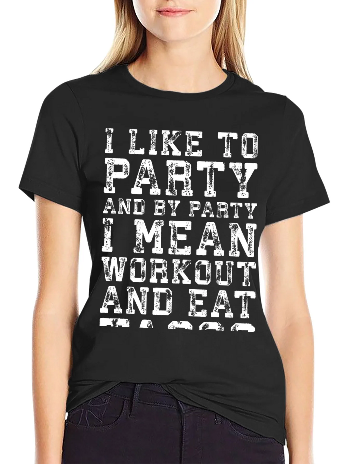 Workout & Eat T-Shirt | Party Fitness Tee product image 2