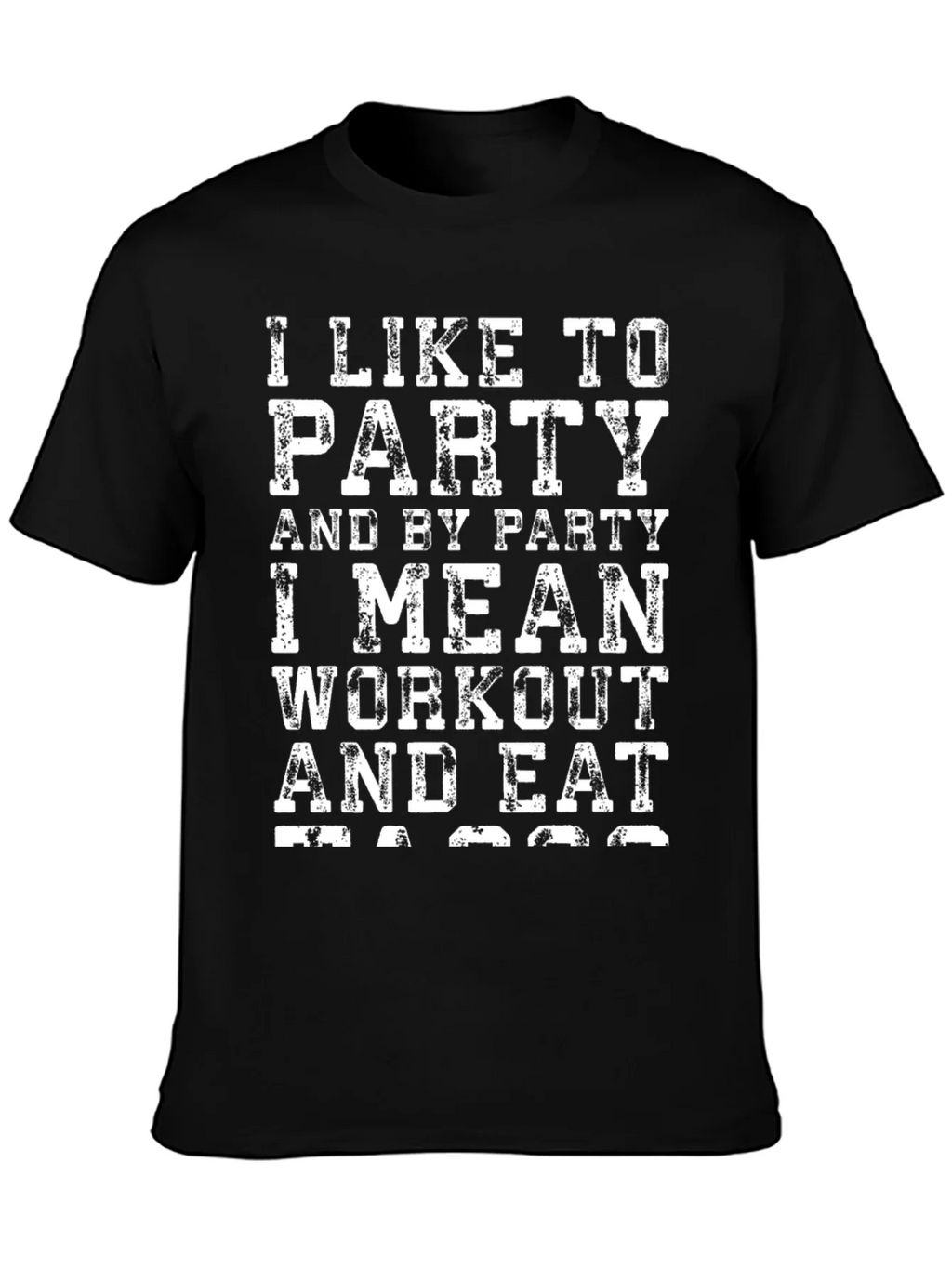 Workout & Eat T-Shirt | Party Fitness Tee product image 3