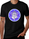 Ganesh Mandala Graphic Tee - Black Cotton T-Shirt product image 1