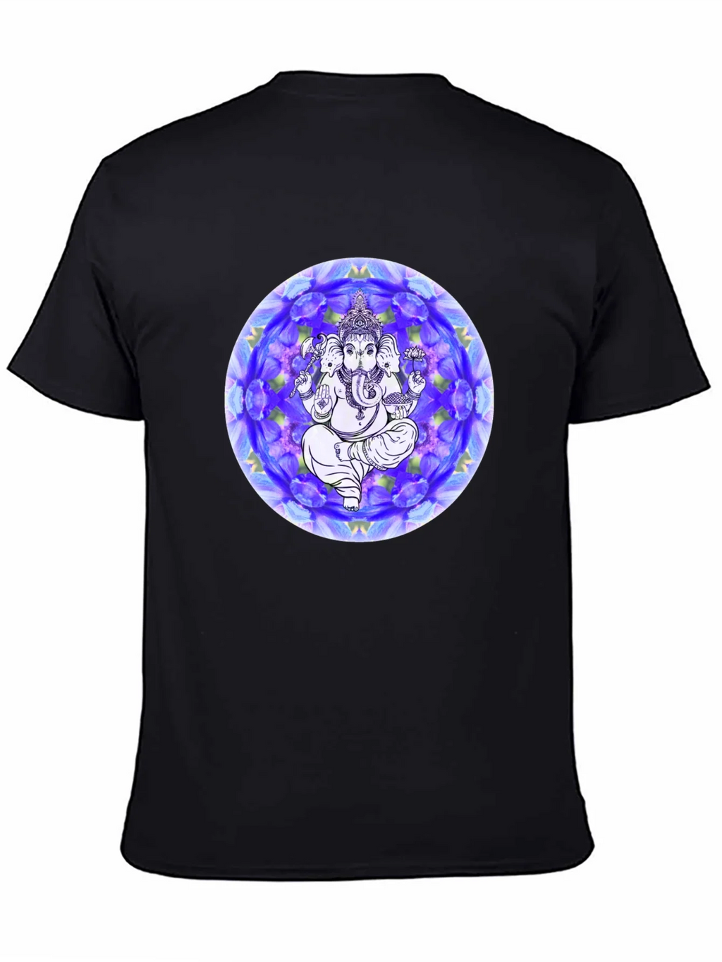 Ganesh Mandala Graphic Tee - Black Cotton T-Shirt product image 4