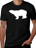Cool Polar Bear Graphic Tee - Black Cotton T-Shirt product image 1