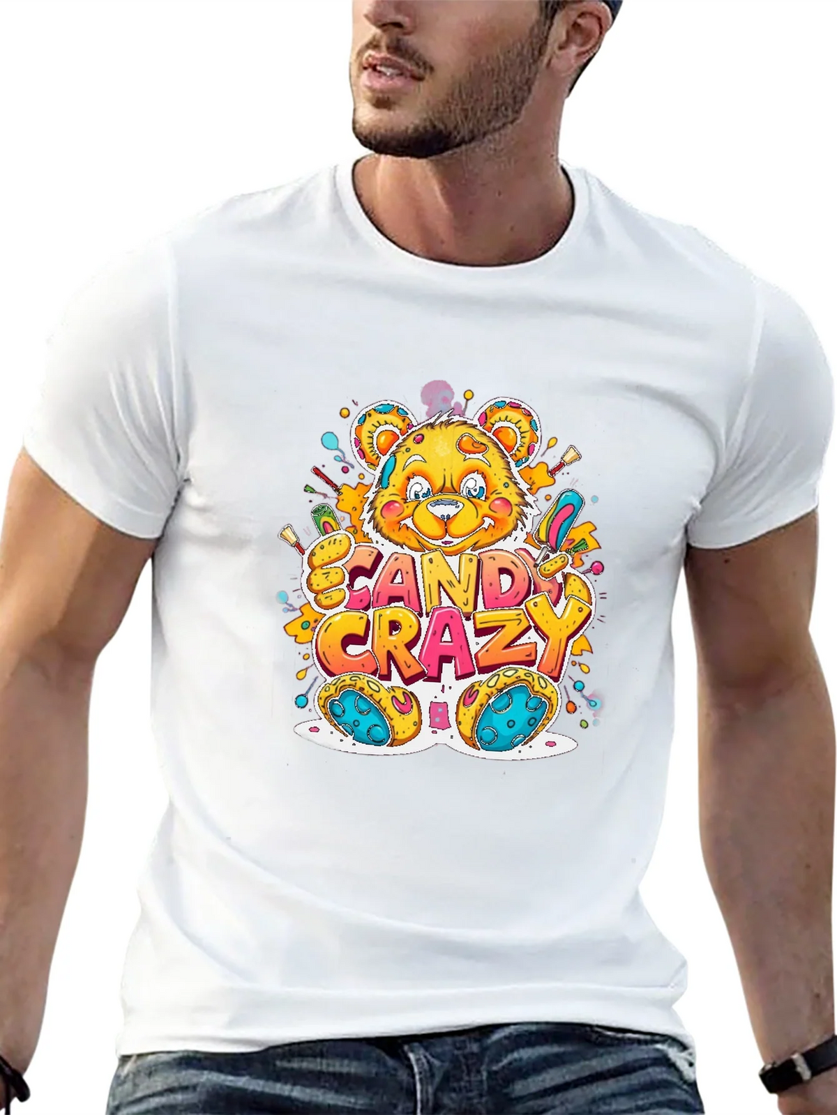 Candy Crazy Bear Graphic T-Shirt product image 12