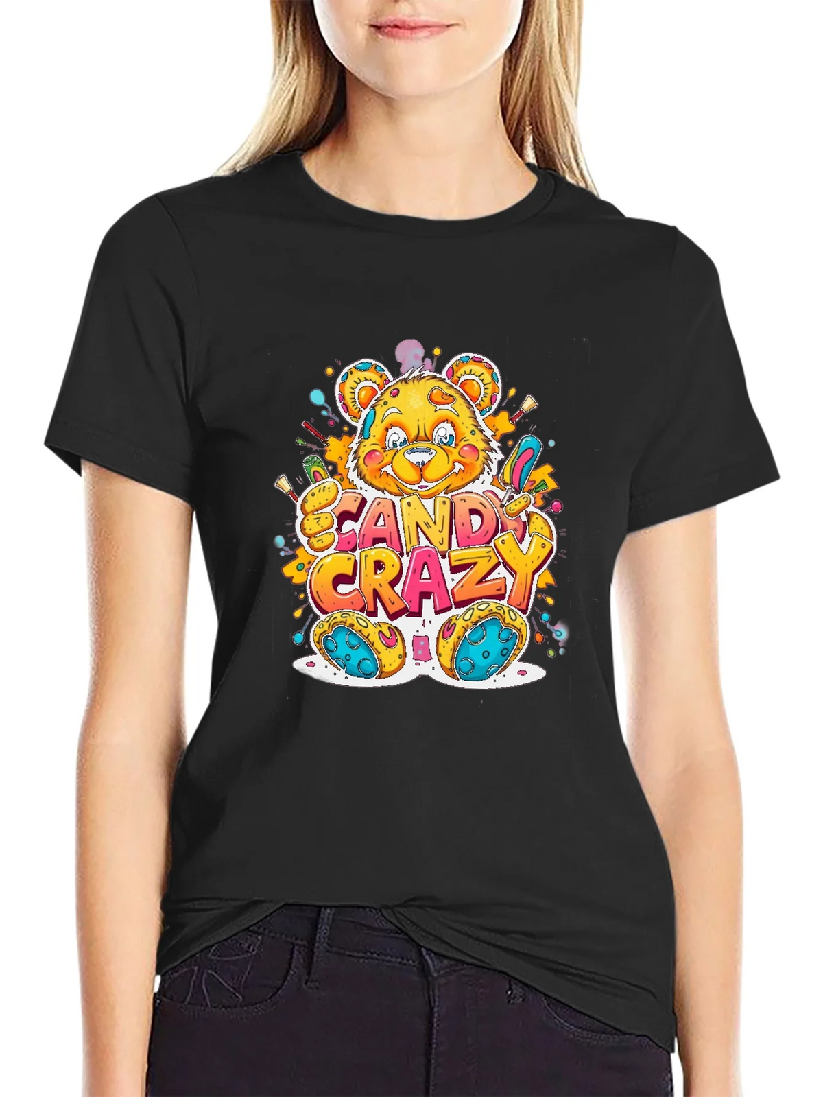 Candy Crazy Bear Graphic T-Shirt product image 2