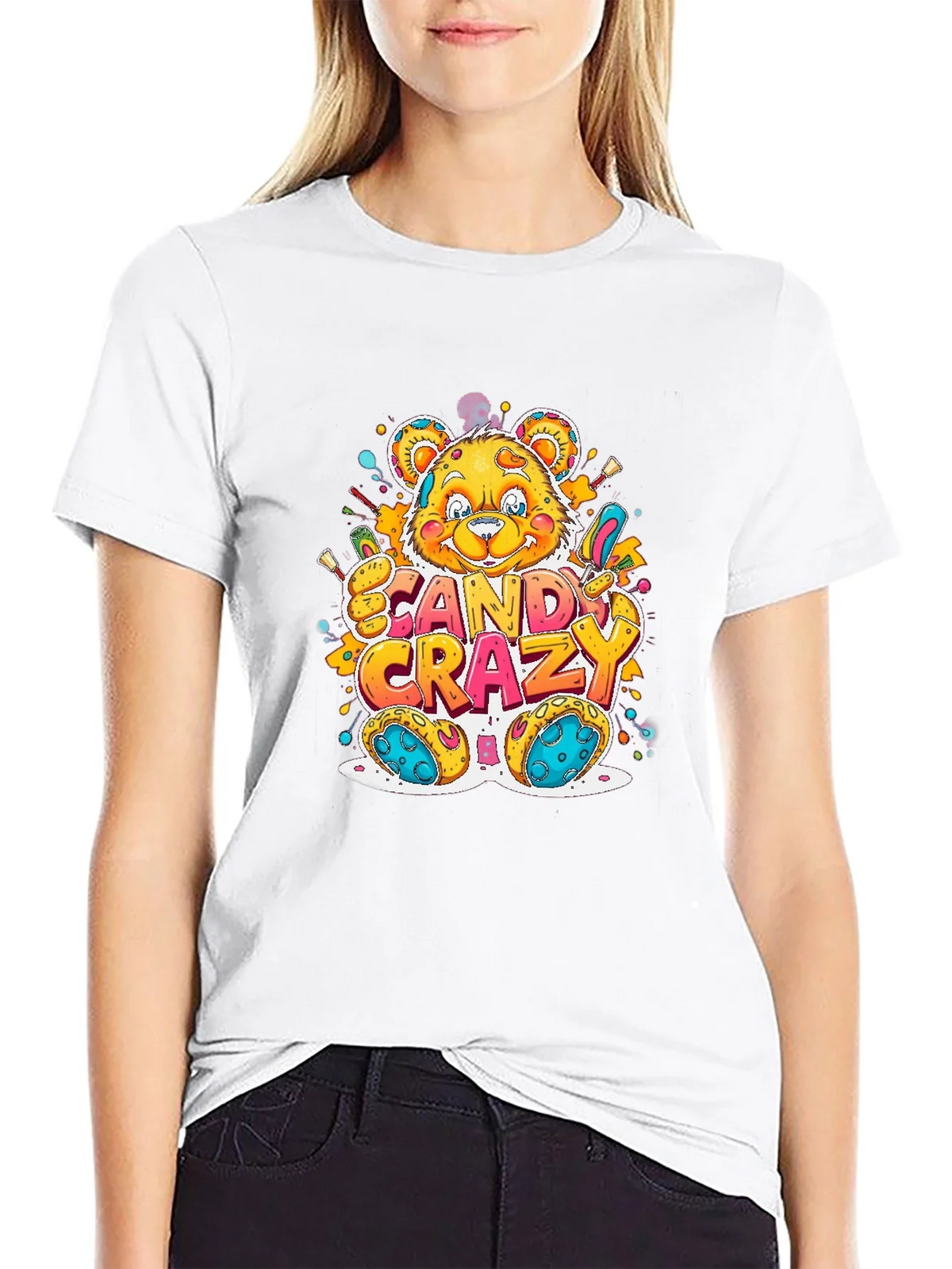 Candy Crazy Bear Graphic T-Shirt product image 8