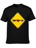 Heart Arrow Sign Black T-Shirt product image 1