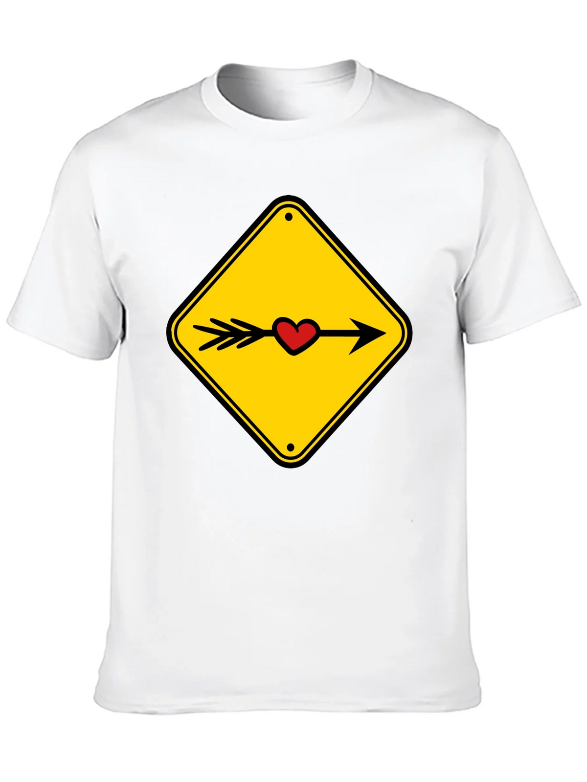 Heart Arrow Sign Black T-Shirt product image 6