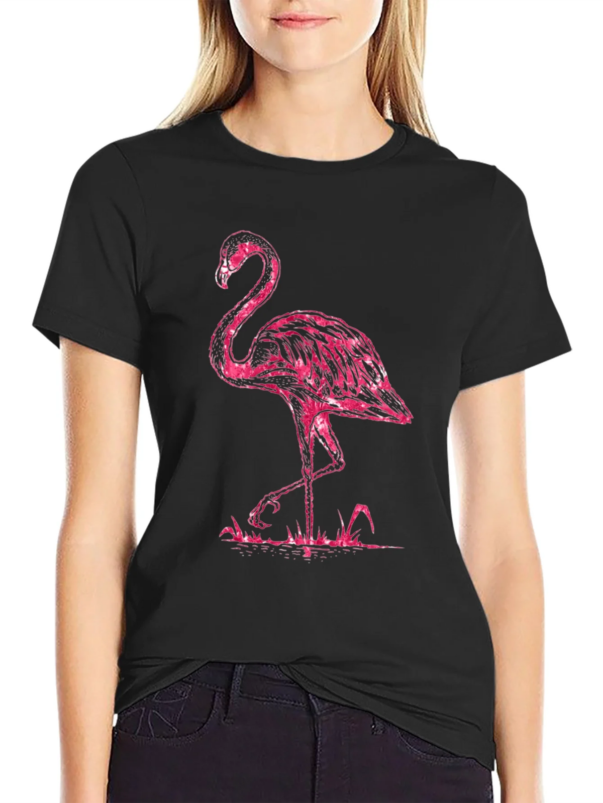 Pink Flamingo Graphic T-Shirt product image 2