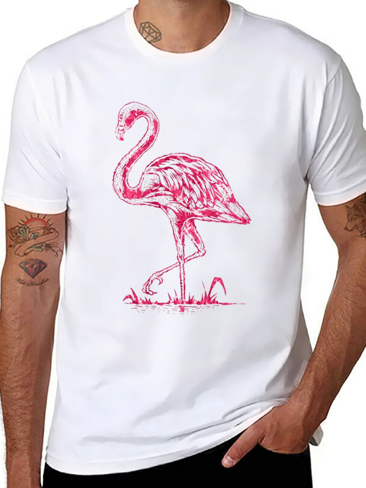 Pink Flamingo Graphic T-Shirt product image 7