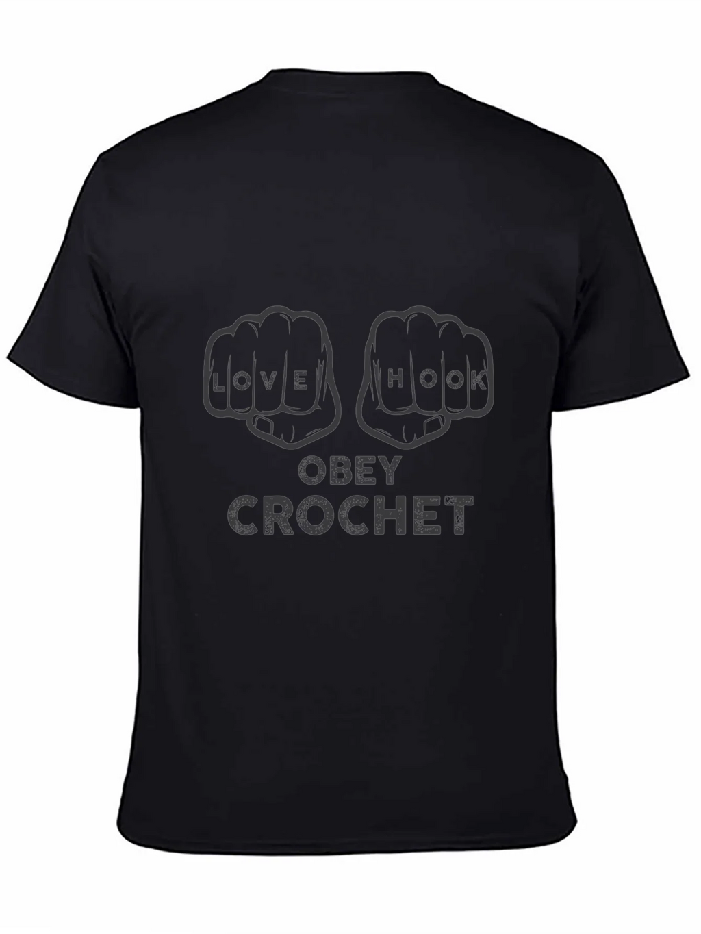 Obey Crochet Graphic T-Shirt - Knitters Gift product image 4