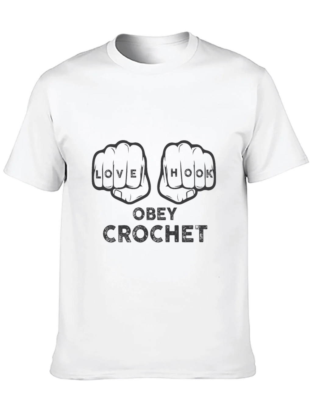 Obey Crochet Graphic T-Shirt - Knitters Gift product image 9