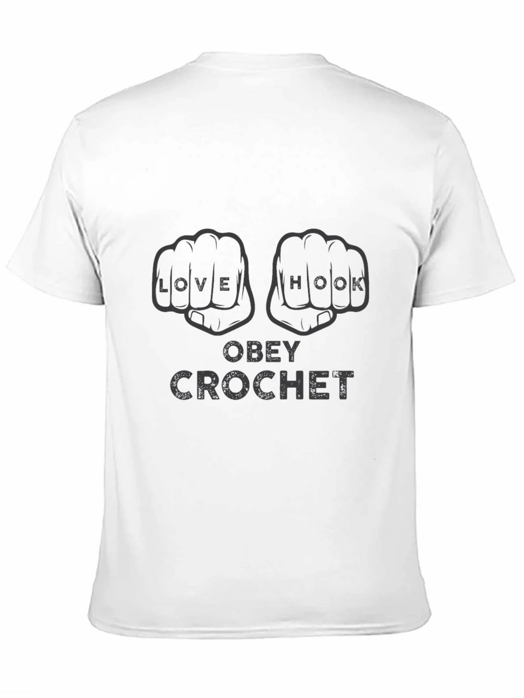 Obey Crochet Graphic T-Shirt - Knitters Gift product image 10