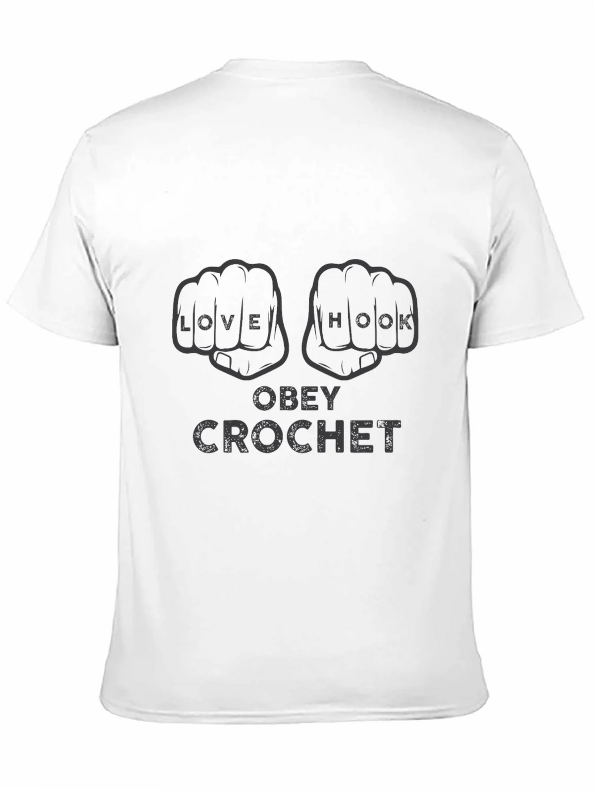 Obey Crochet Graphic T-Shirt - Knitters Gift product image 10
