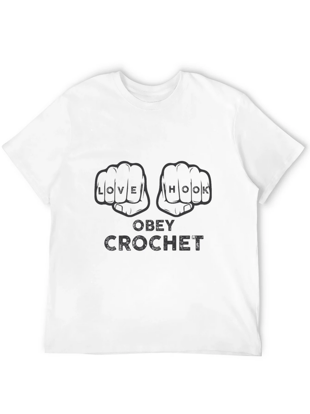 Obey Crochet Graphic T-Shirt - Knitters Gift product image 11