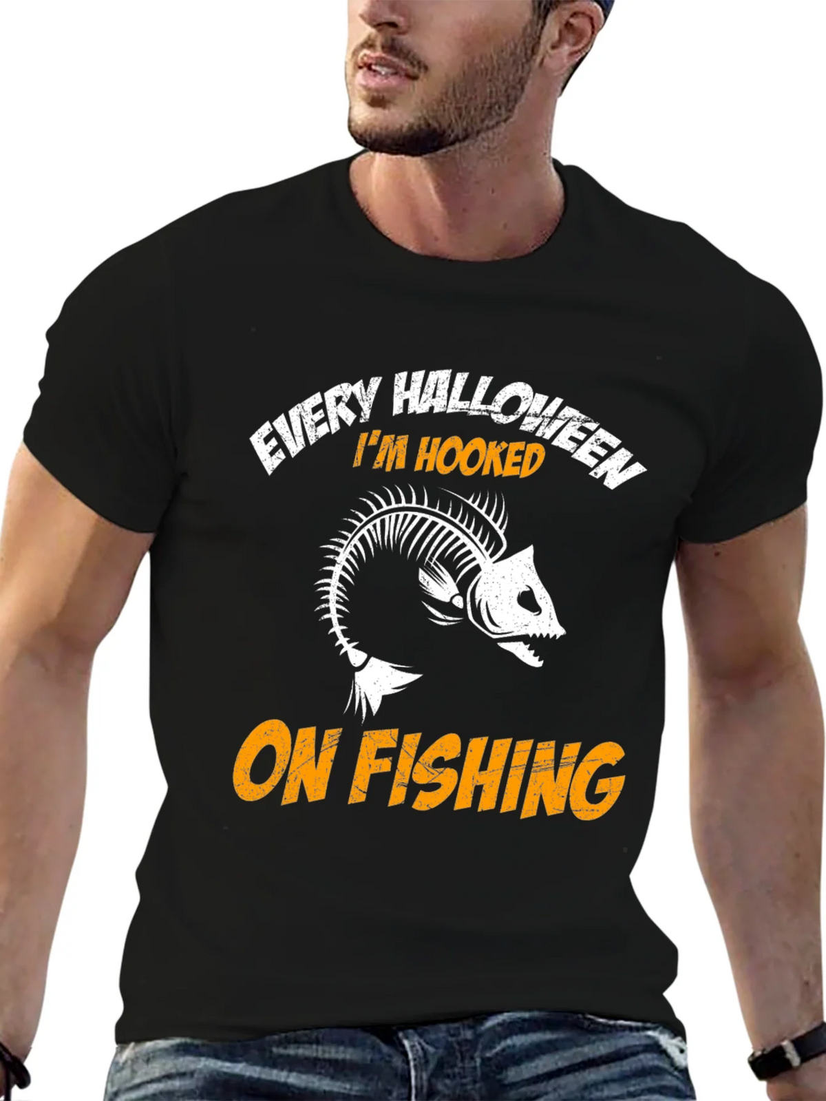 Every Halloween Im Hooked On Fishing T-Shirt product image 6