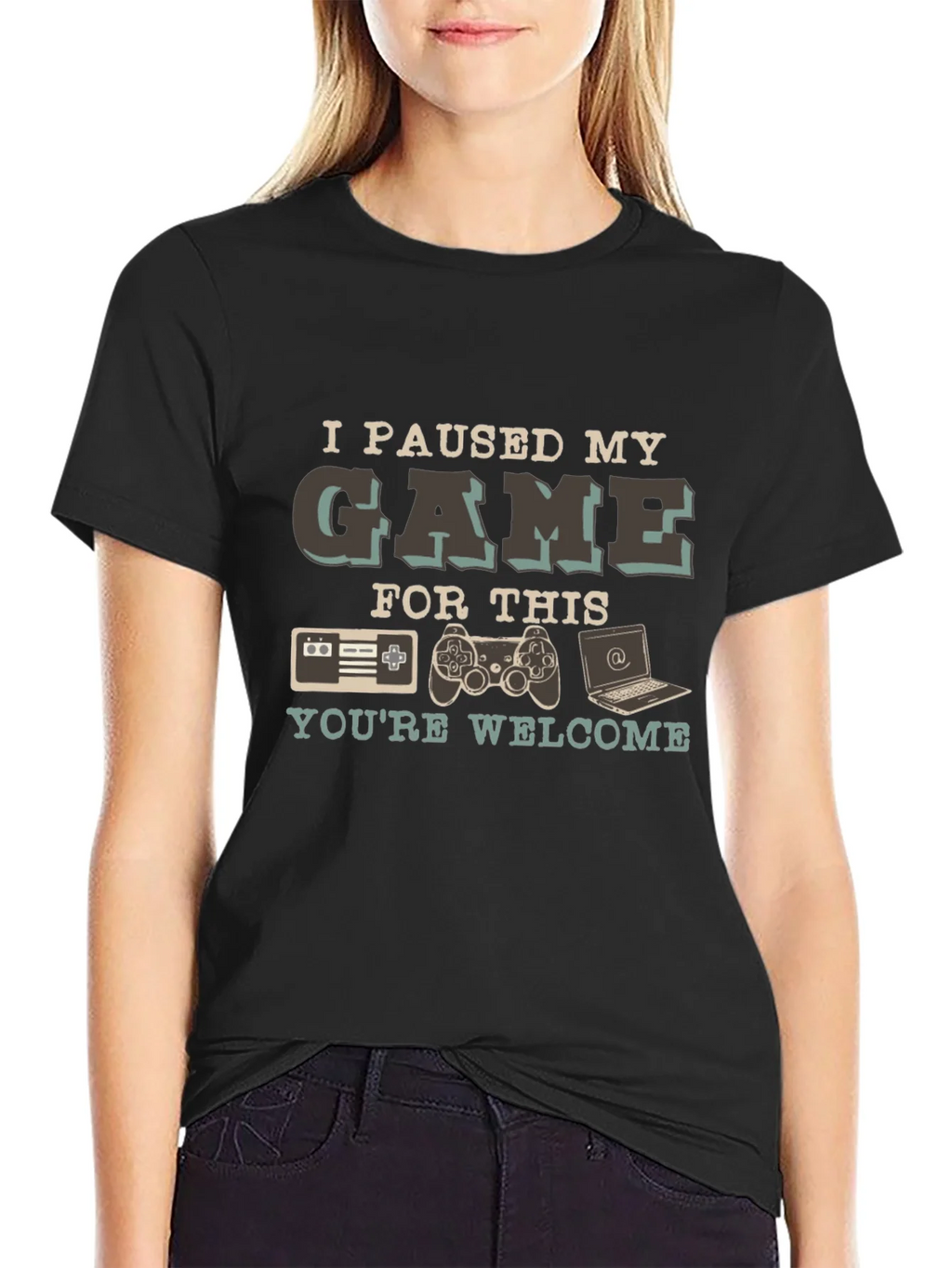 Gamer T-Shirt: I Paused My Game For This - Youre Welcome product image 2