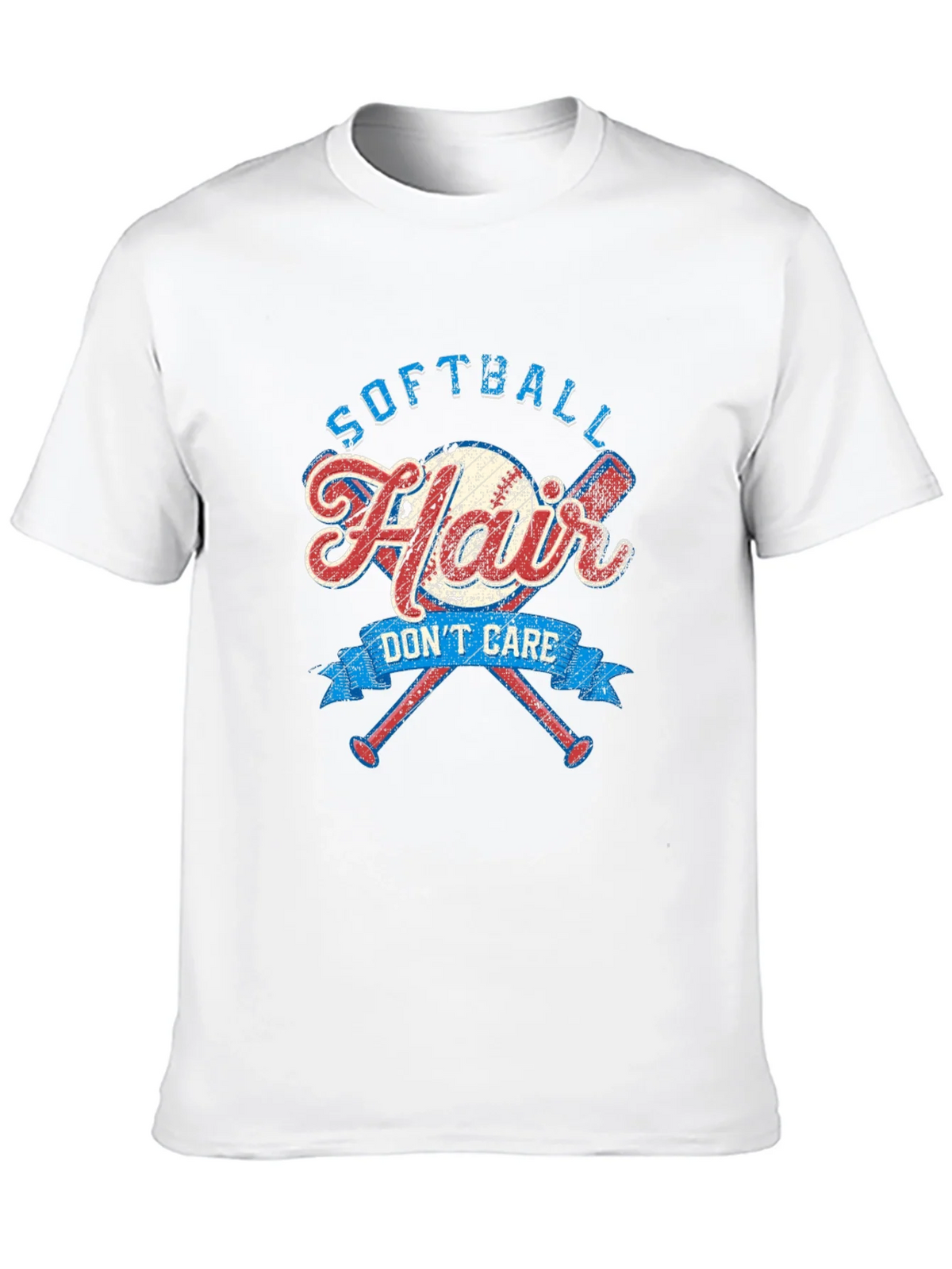 Softball Hair Dont Care Graphic Tee product image 9