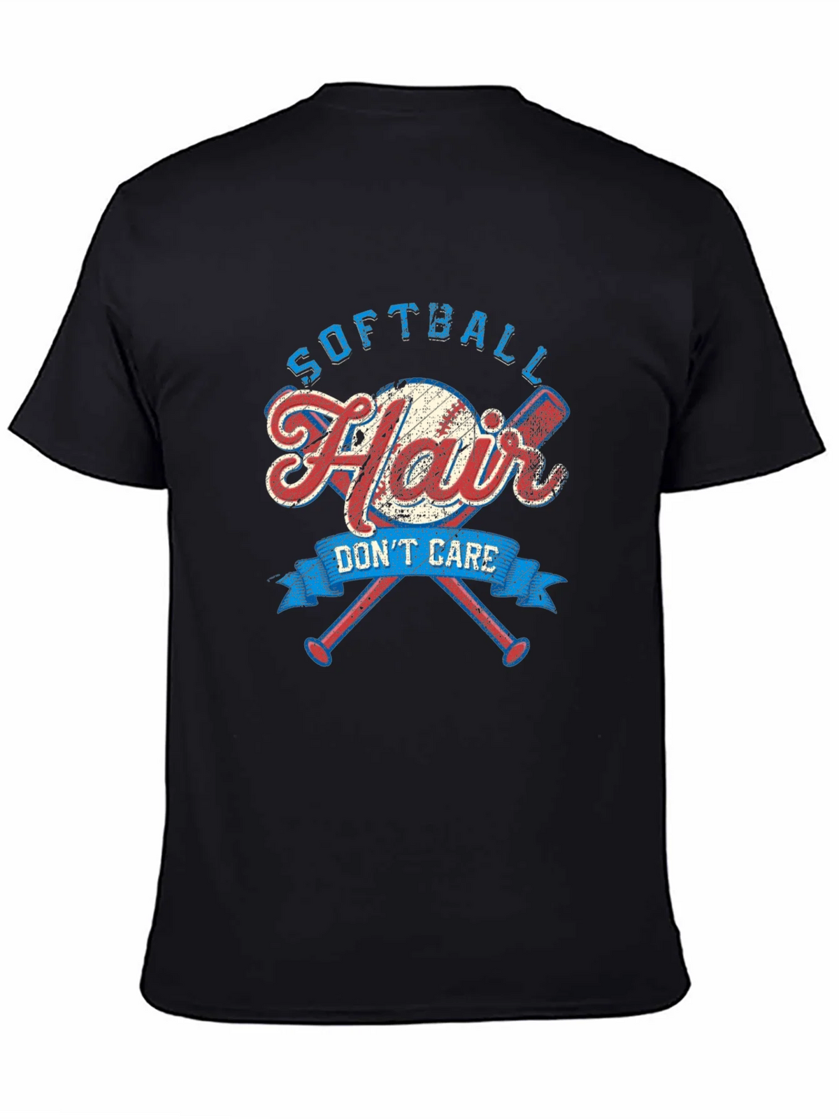 Softball Hair Dont Care Graphic Tee product image 4