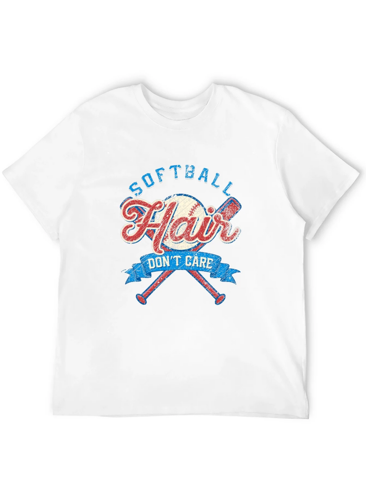 Softball Hair Dont Care Graphic Tee product image 11