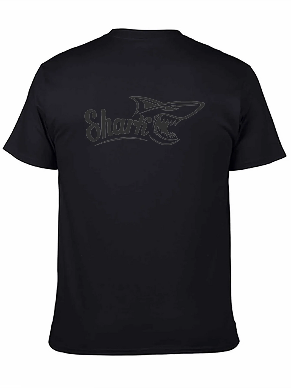 Shark Graphic Print Mens Crew Neck T-Shirt product image 4