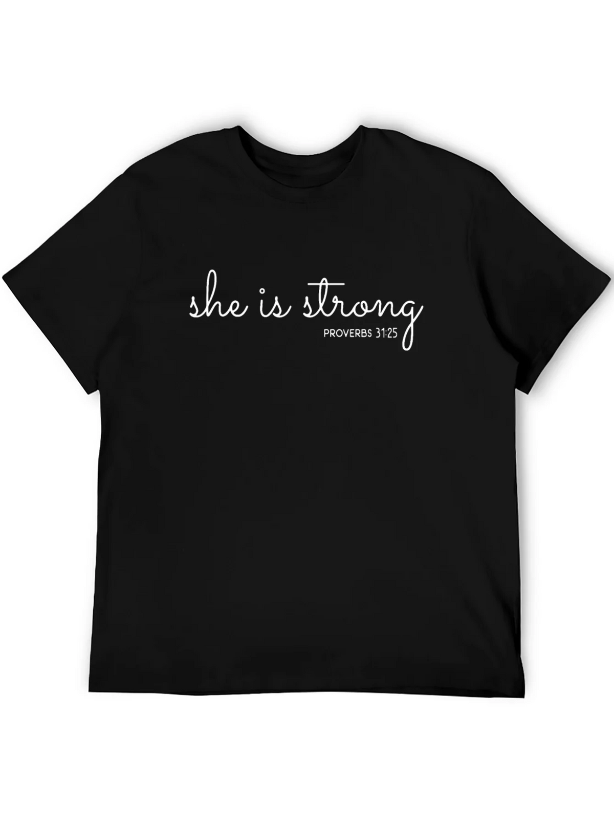 She is Strong Tee - Proverbs 31:25 - Christian Shirt product image 5