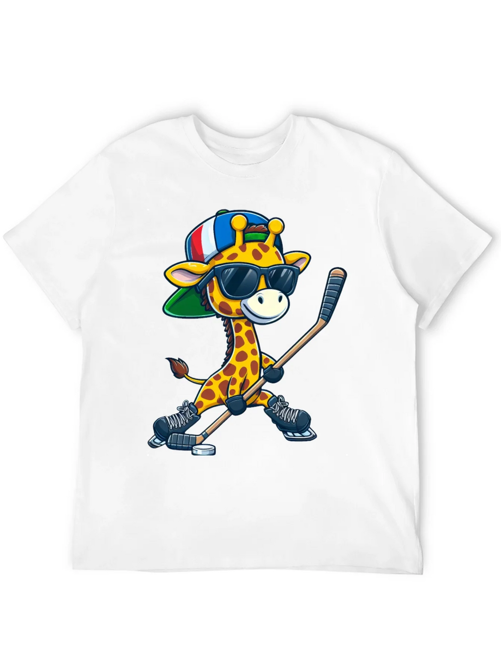 Giraffe Hockey Player Graphic Tee product image 11