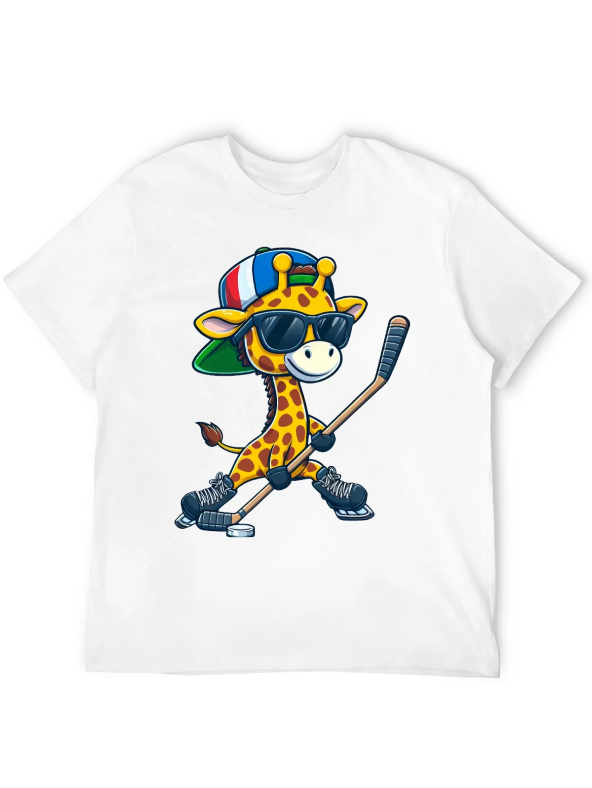 Giraffe Hockey Player Graphic Tee product image 11