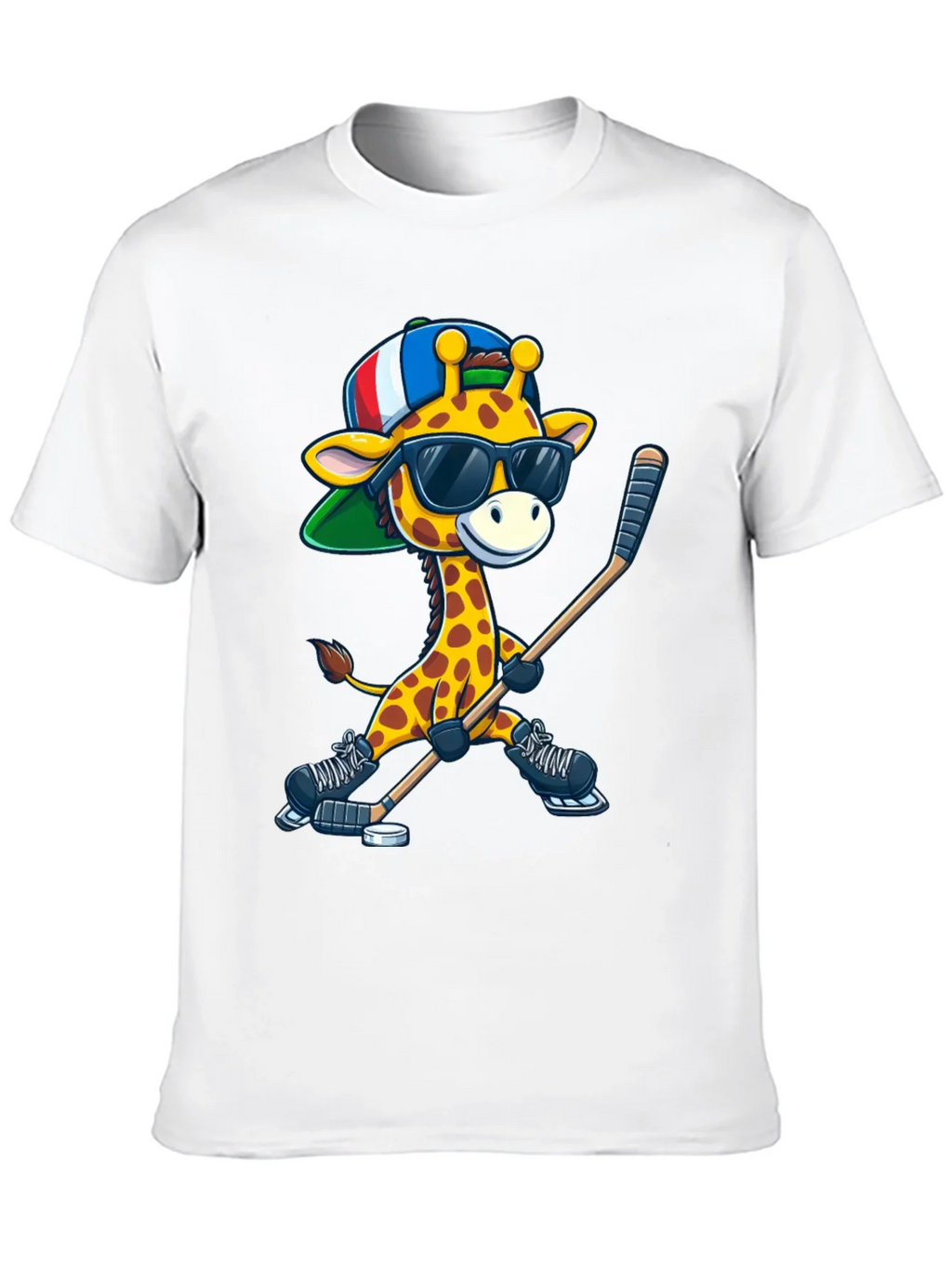 Giraffe Hockey Player Graphic Tee product image 9