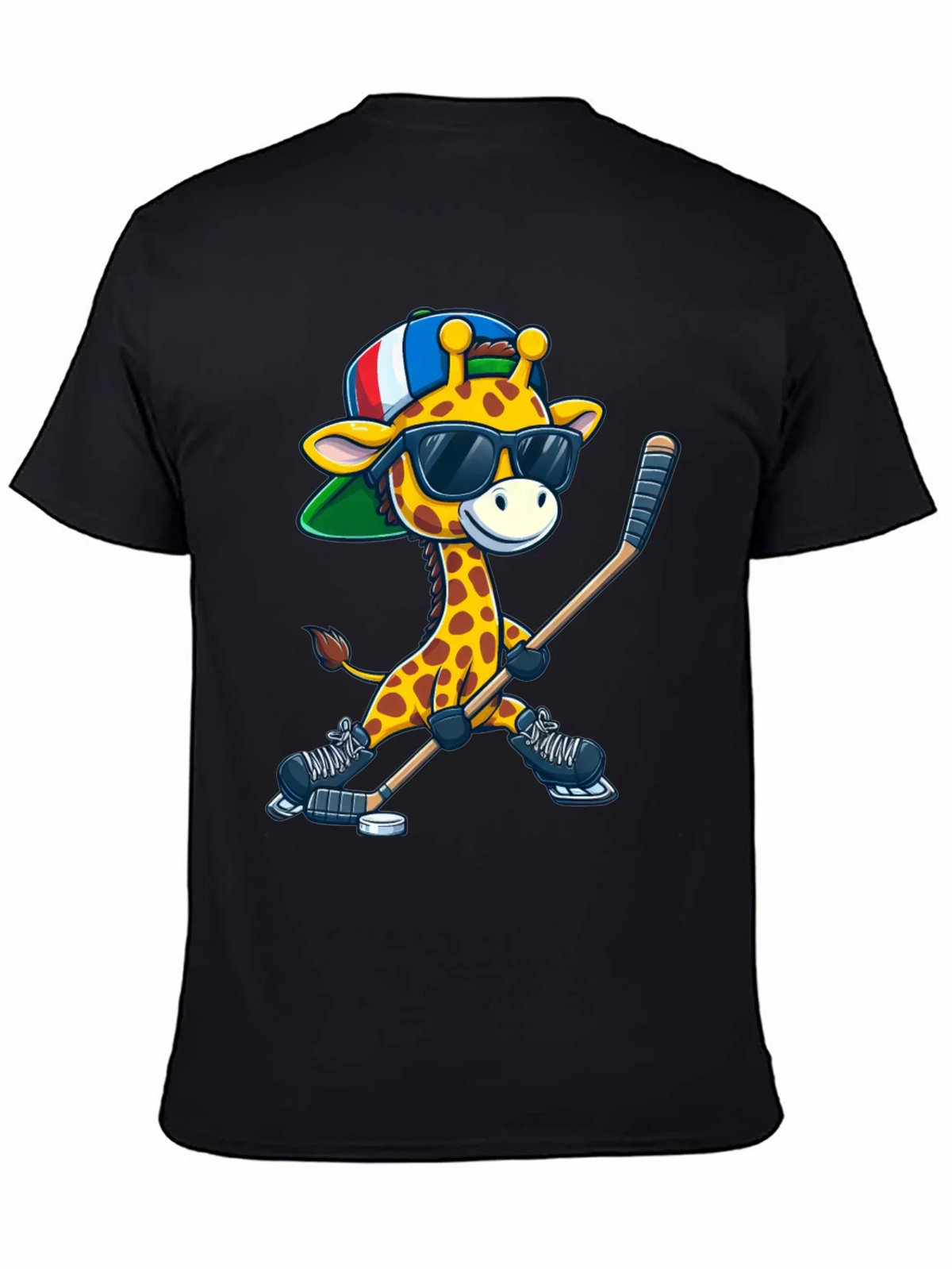 Giraffe Hockey Player Graphic Tee product image 4