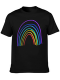 Rainbow Graphic Print Black T-Shirt product image 1