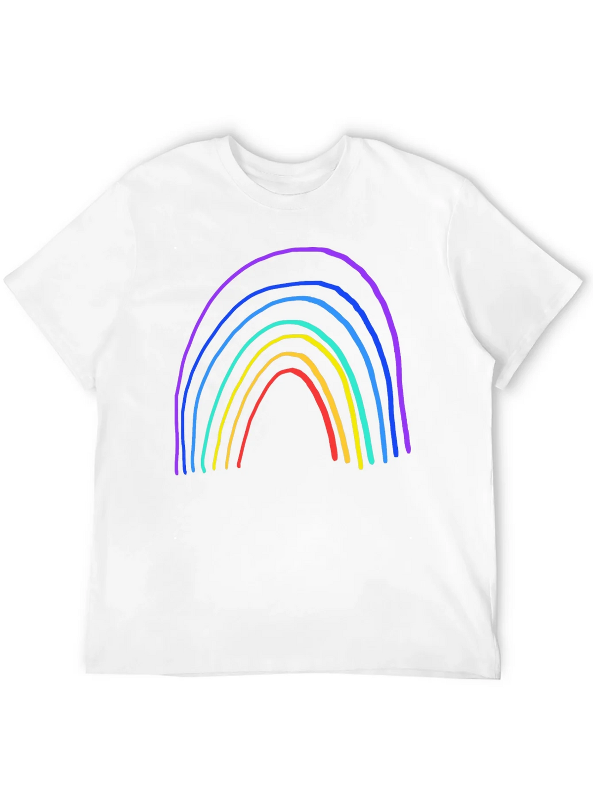 Rainbow Graphic Print Black T-Shirt product image 7