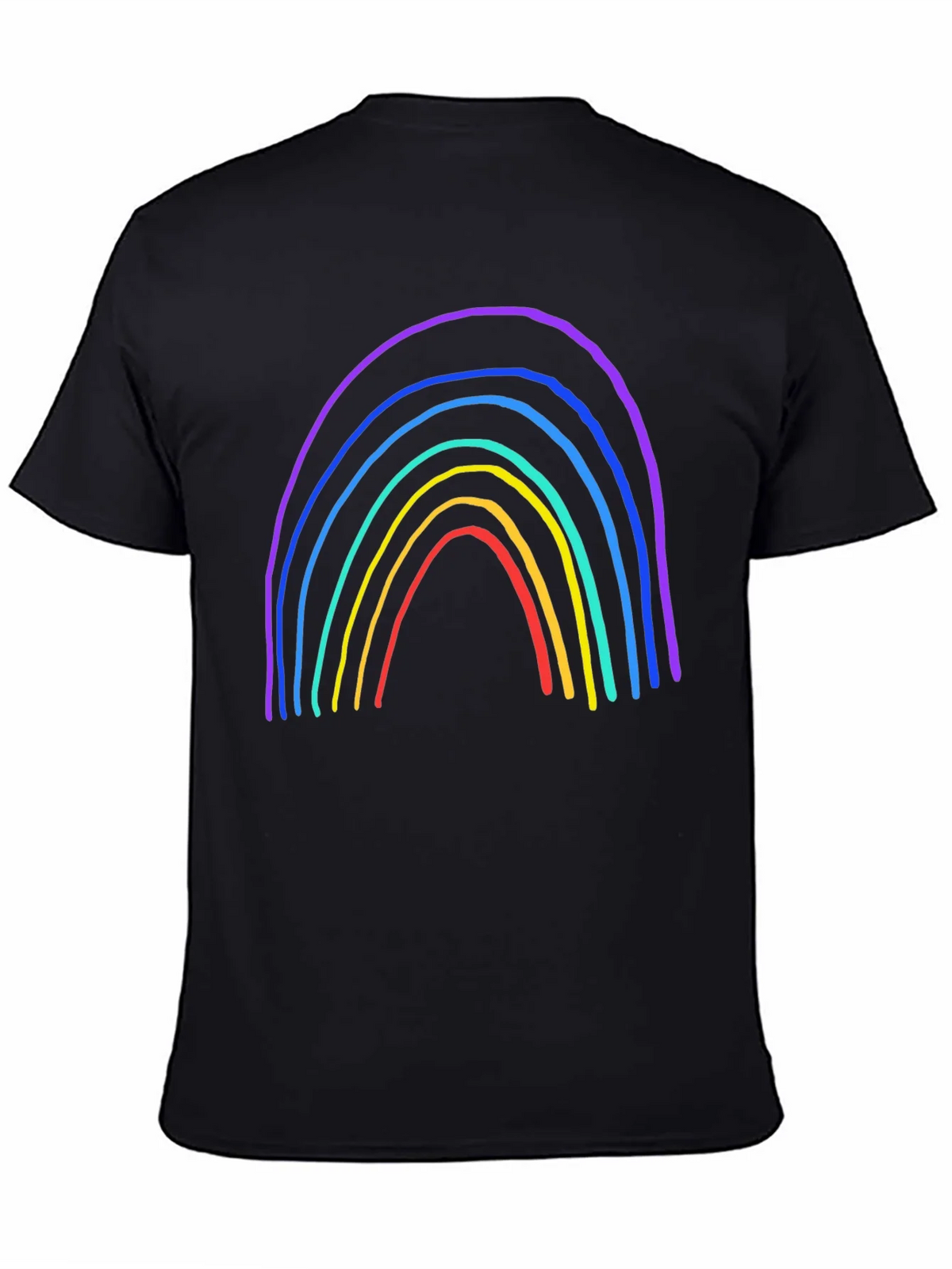 Rainbow Graphic Print Black T-Shirt product image 2