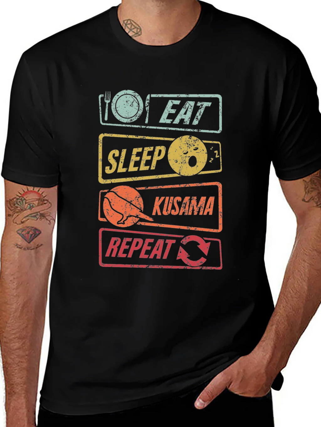 Eat Sleep Kusama Repeat T-Shirt product image 1