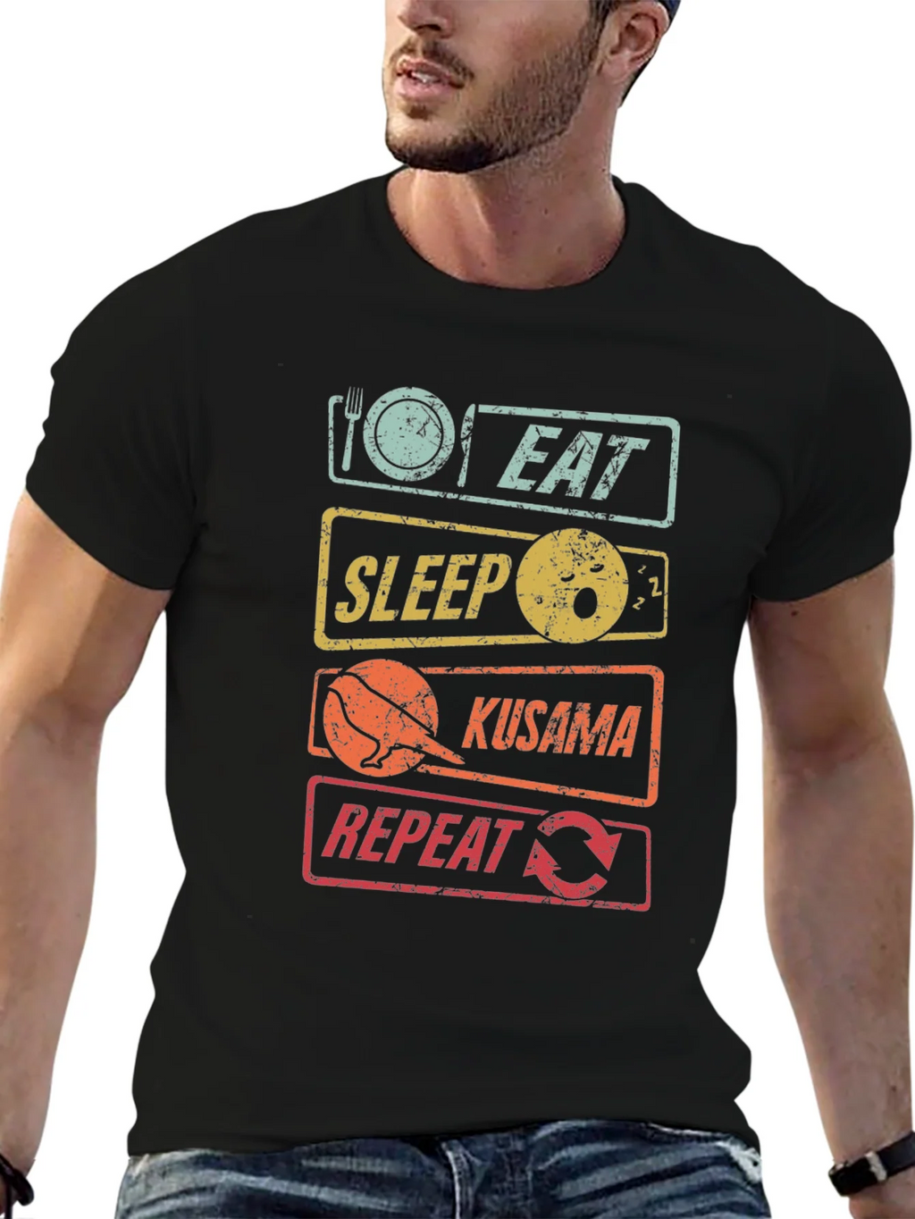 Eat Sleep Kusama Repeat T-Shirt product image 6