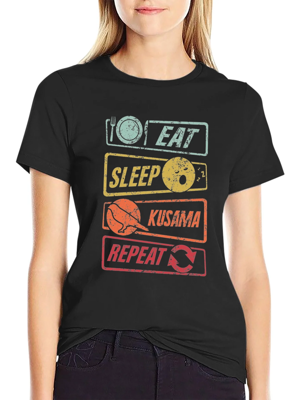 Eat Sleep Kusama Repeat T-Shirt product image 2