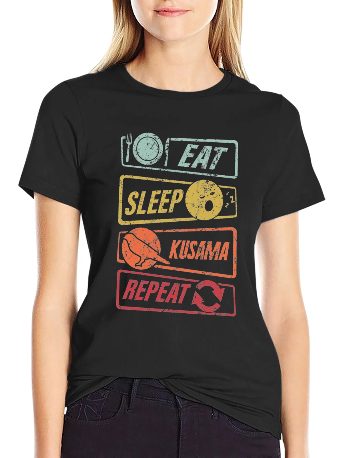 Eat Sleep Kusama Repeat T-Shirt product image 2