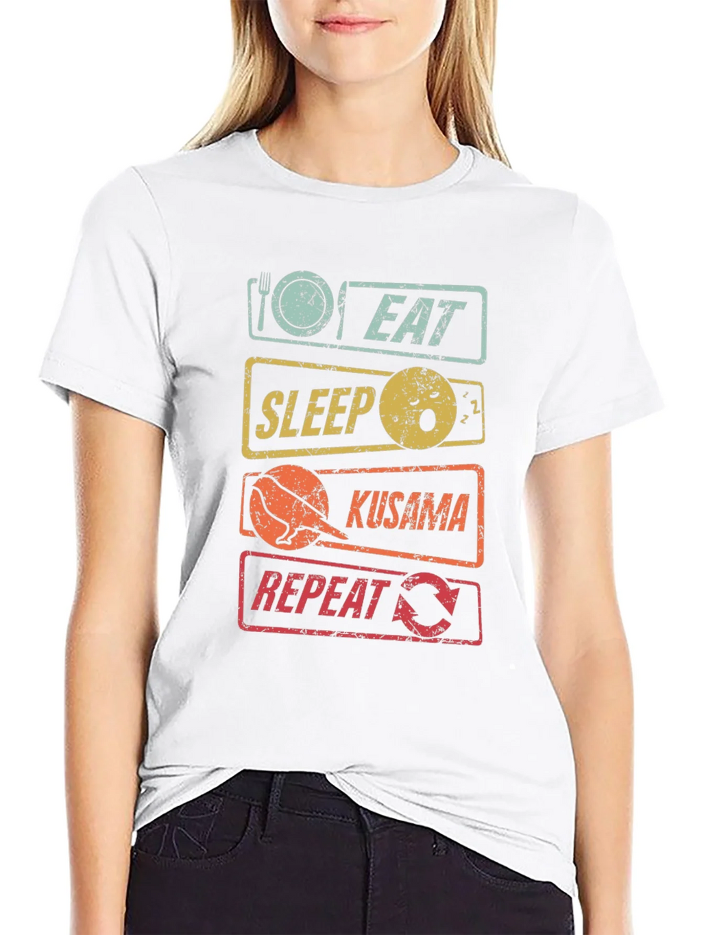 Eat Sleep Kusama Repeat T-Shirt product image 8