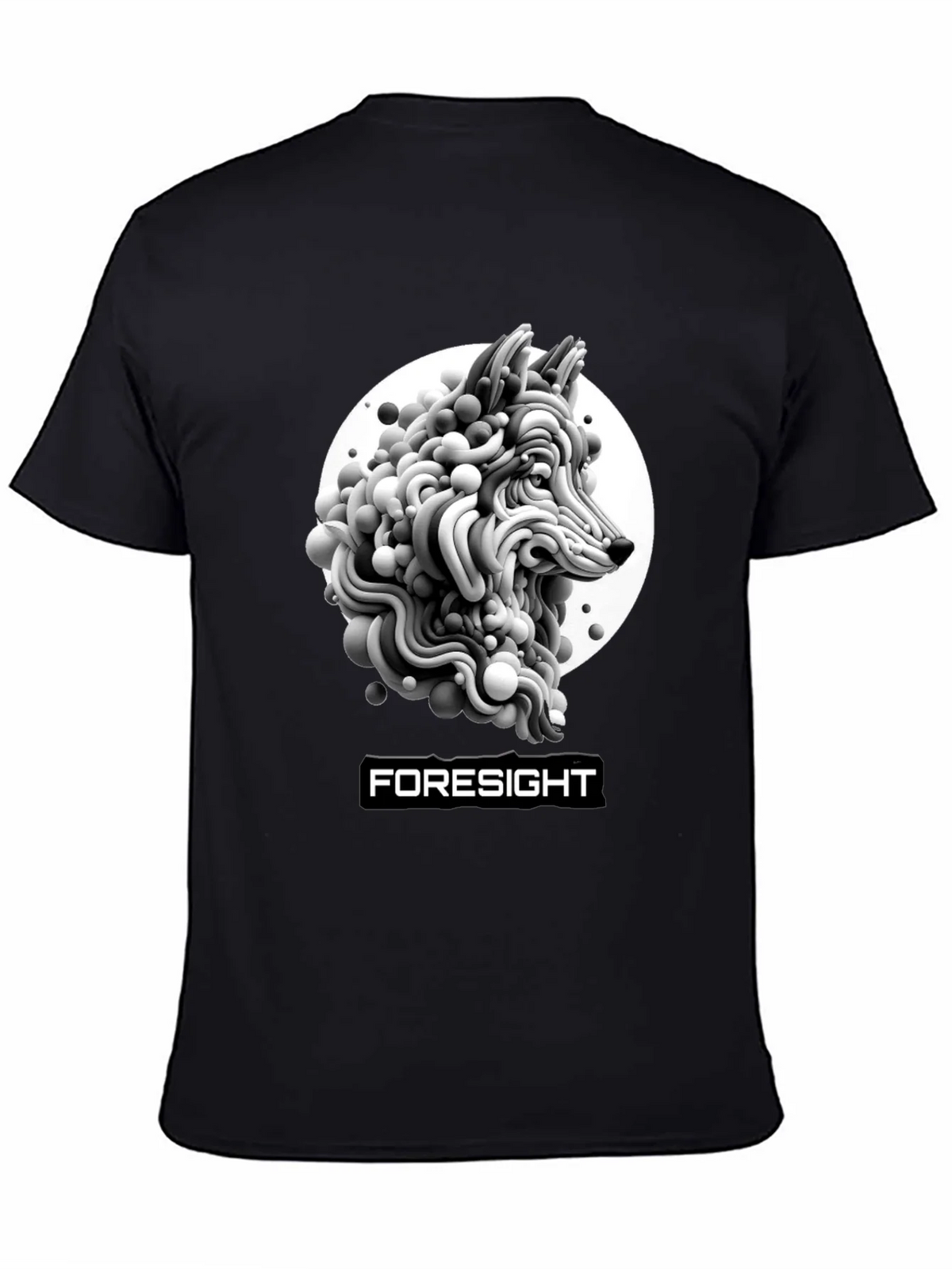 Foresight Wolf Art Black T-Shirt product image 4