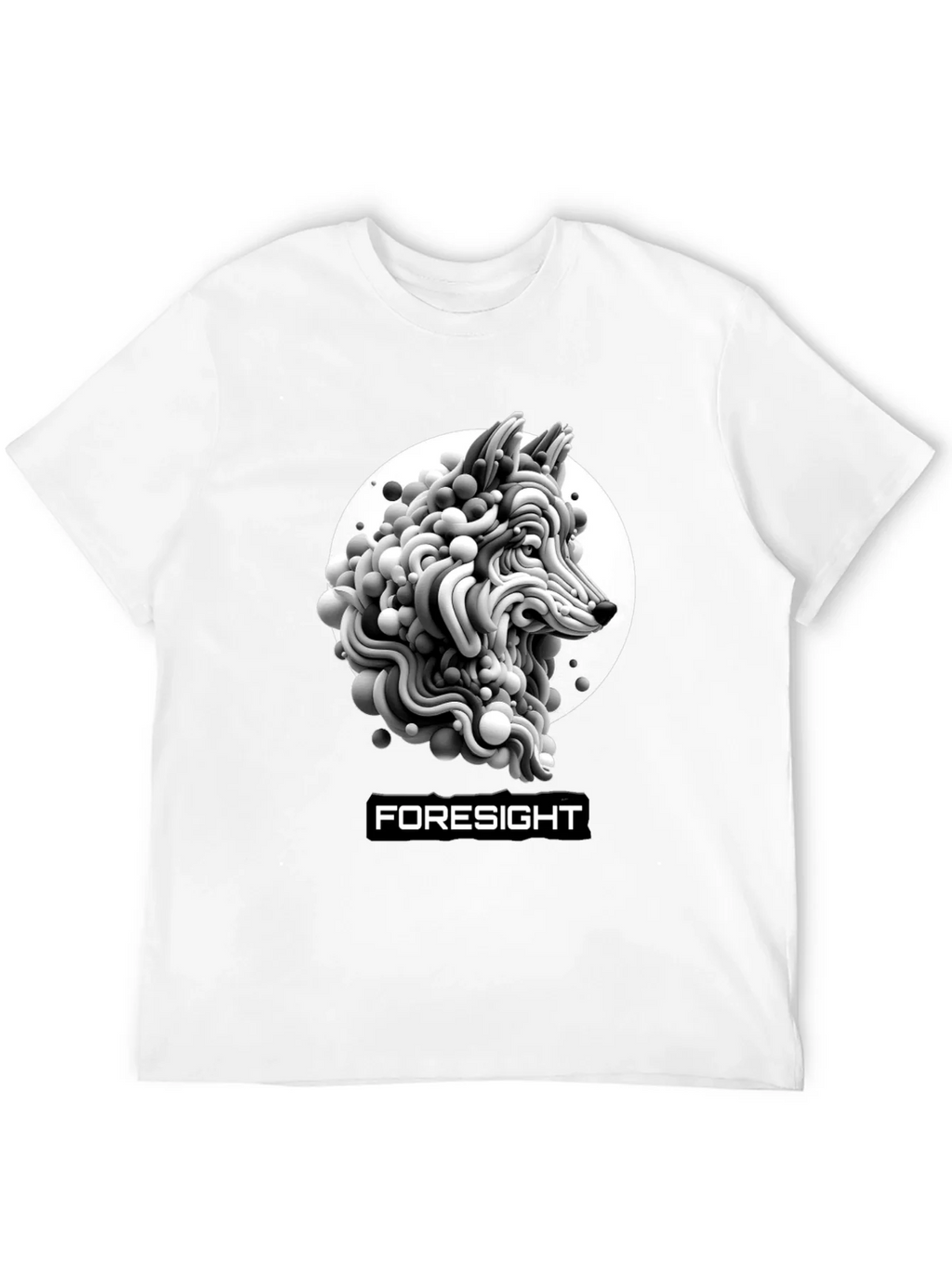 Foresight Wolf Art Black T-Shirt product image 11