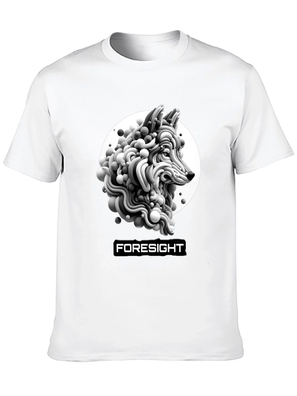 Foresight Wolf Art Black T-Shirt product image 9