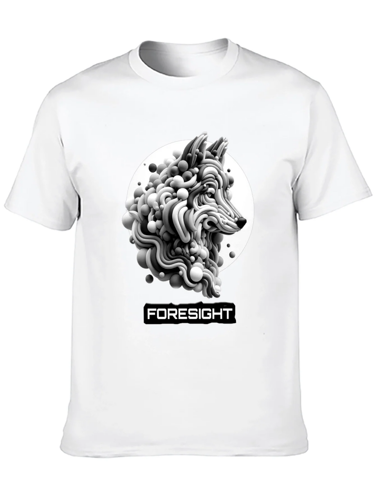 Foresight Wolf Art Black T-Shirt product image 9