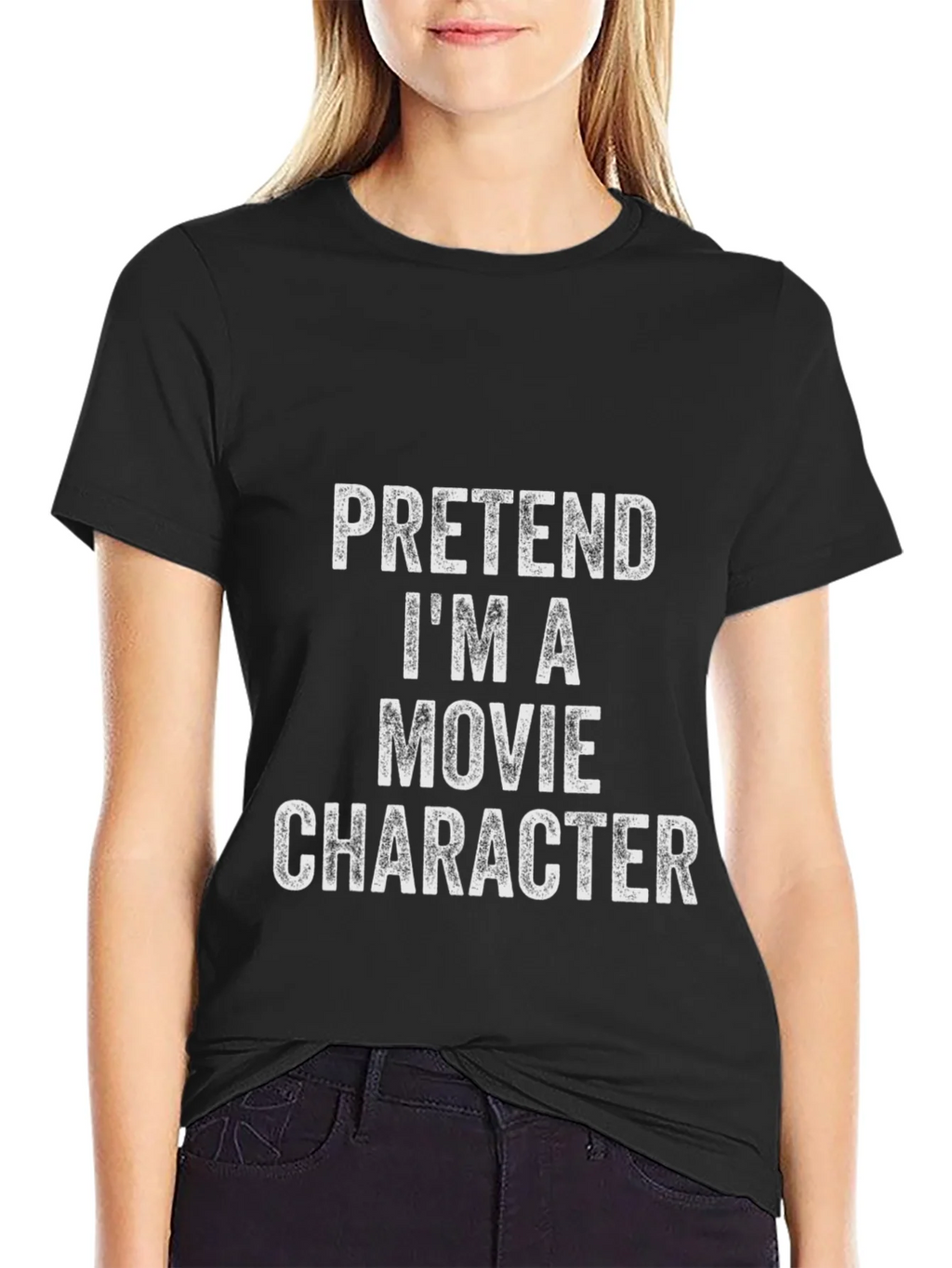 Pretend Im A Movie Character Black T-Shirt product image 2