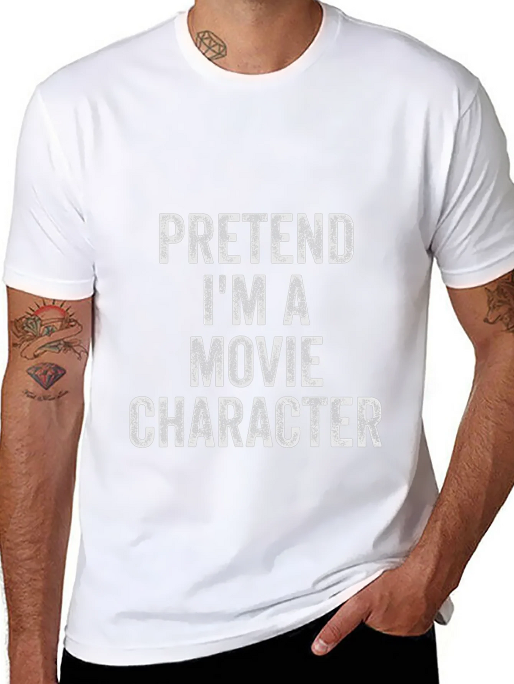 Pretend Im A Movie Character Black T-Shirt product image 7