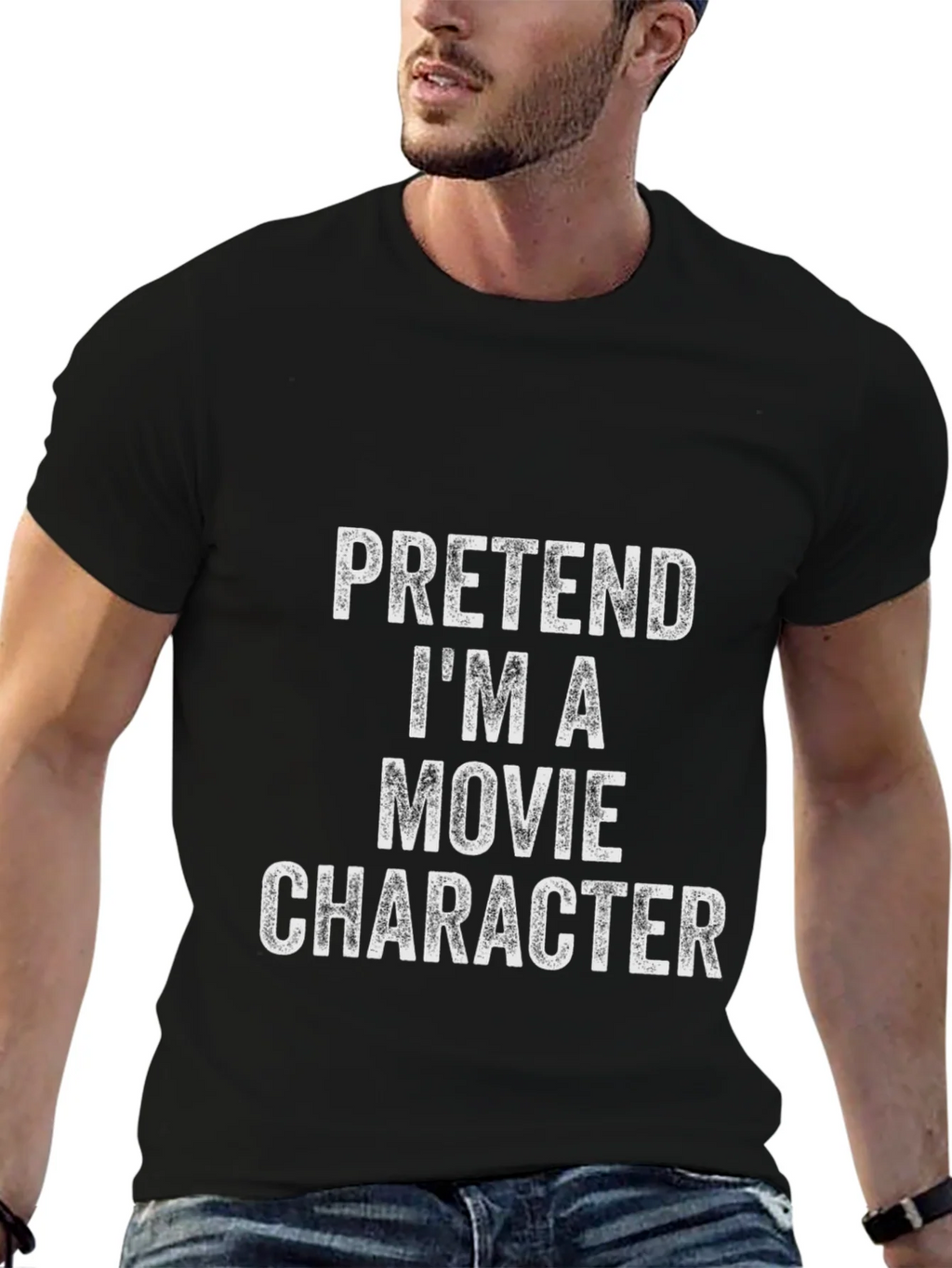 Pretend Im A Movie Character Black T-Shirt product image 6