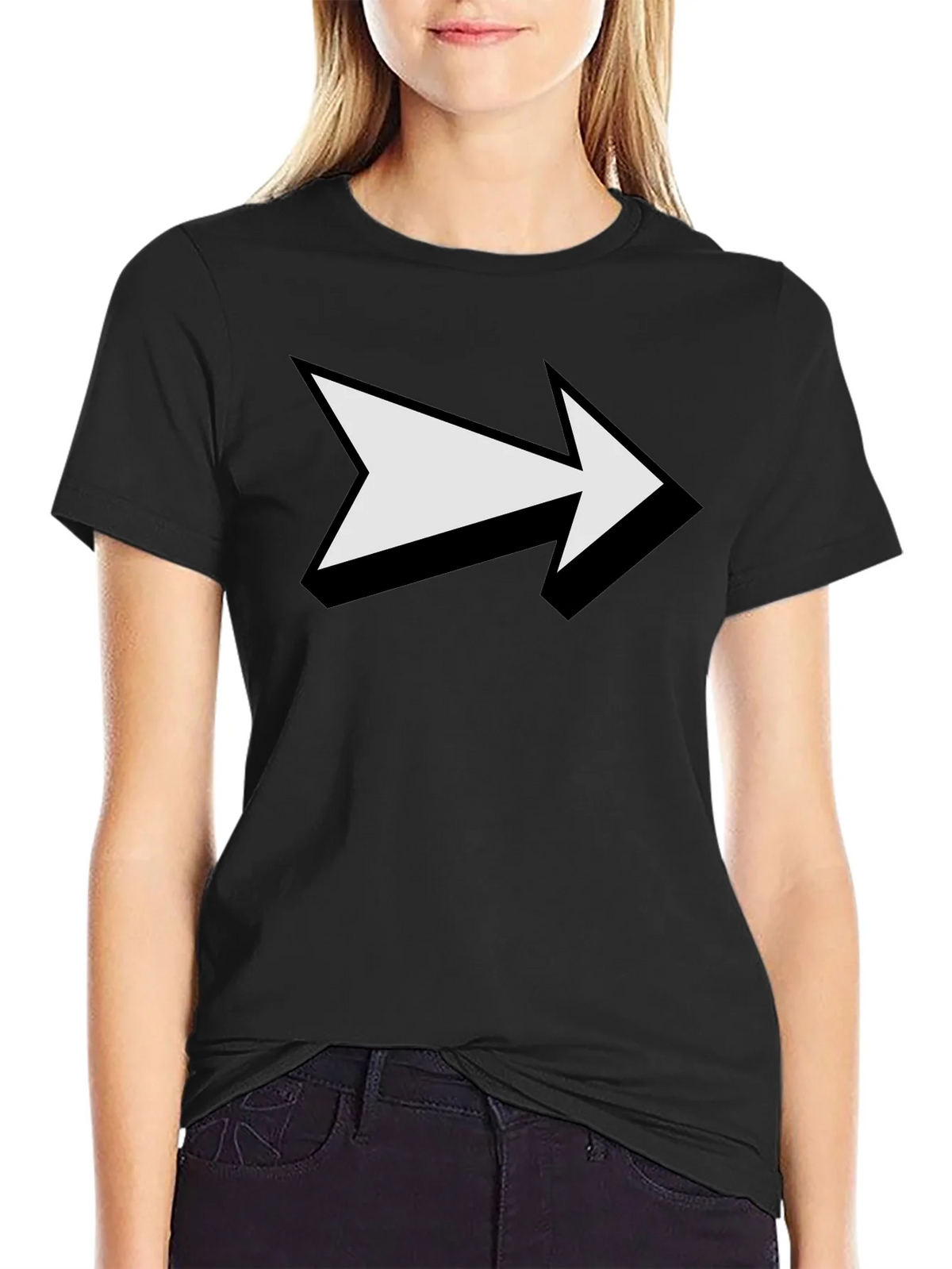 Arrow Graphic Print Black T-Shirt product image 2