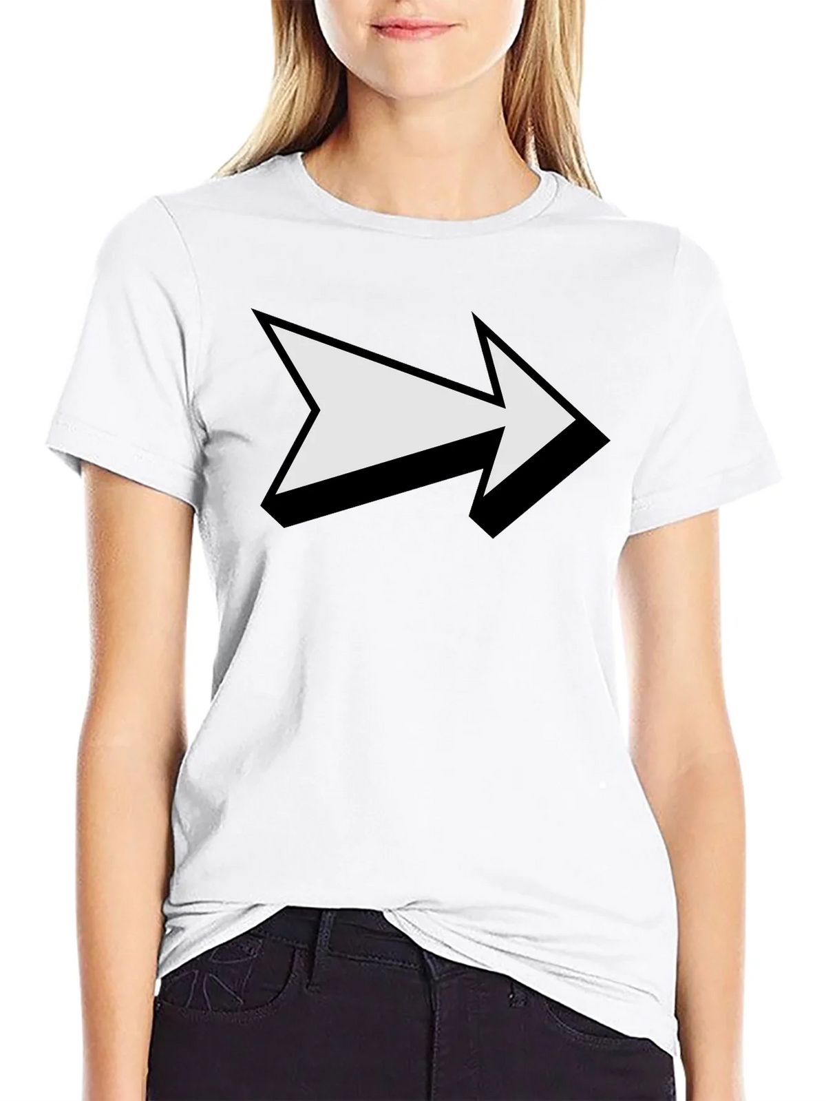 Arrow Graphic Print Black T-Shirt product image 8