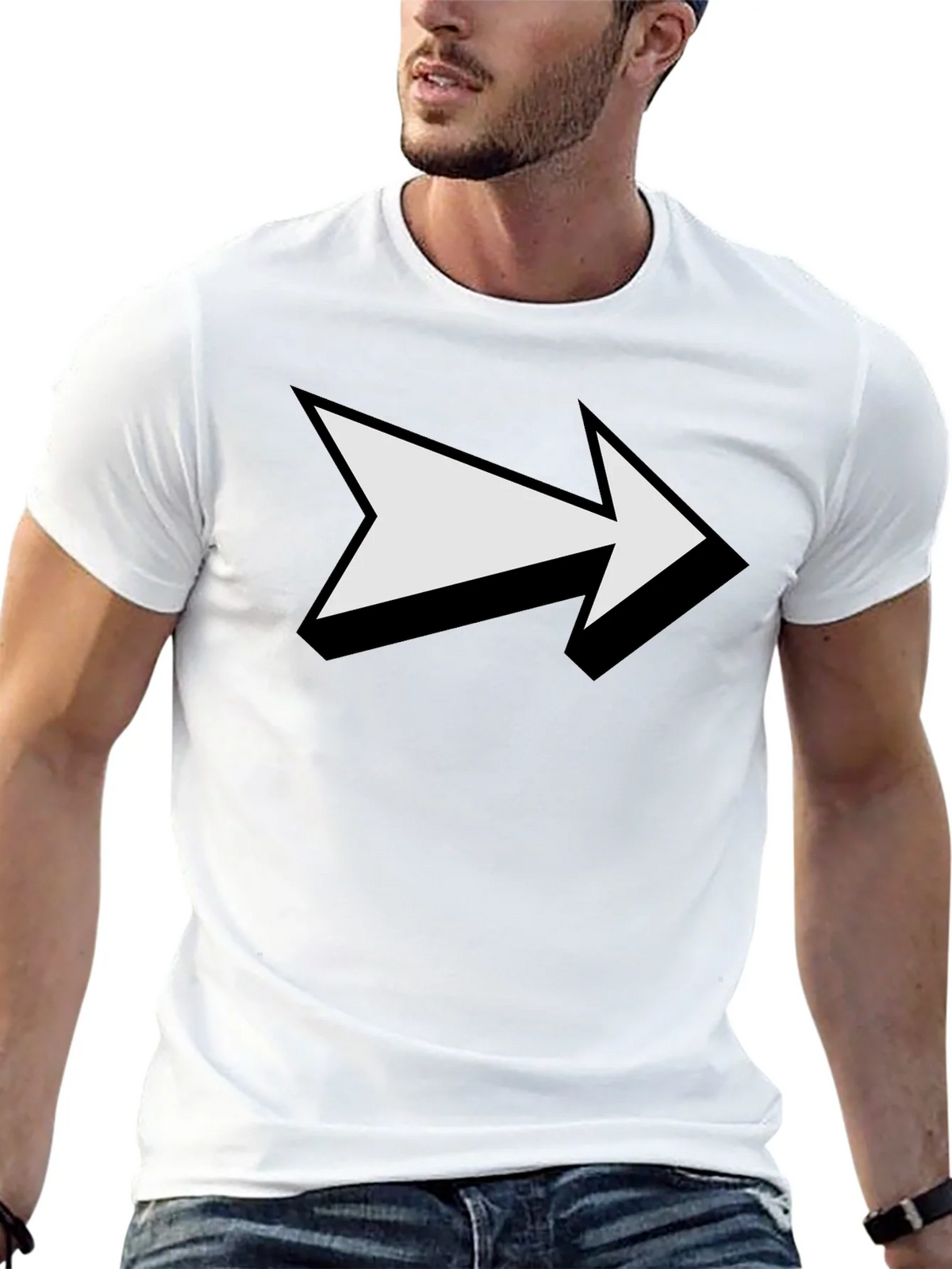 Arrow Graphic Print Black T-Shirt product image 12