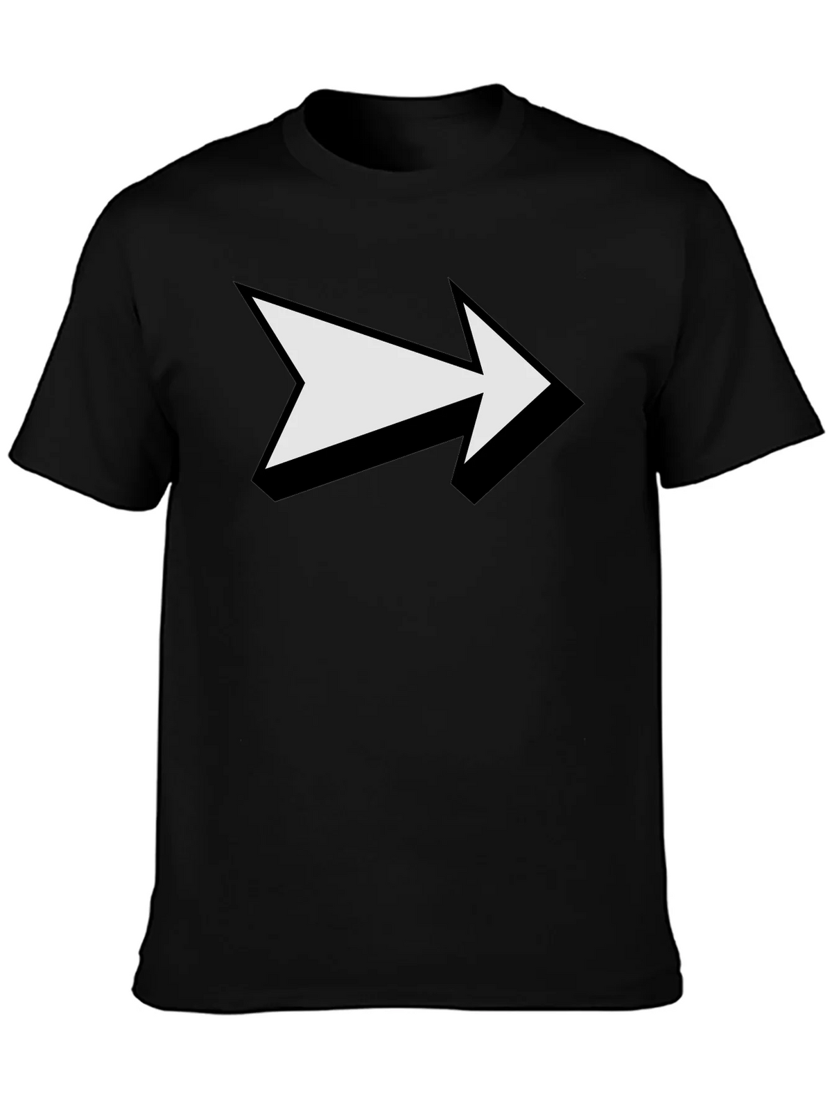 Arrow Graphic Print Black T-Shirt product image 3