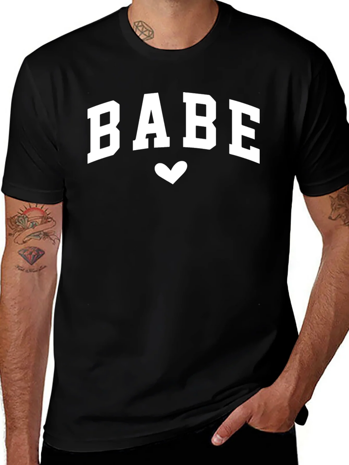 BABE Heart Graphic Tee - Trendy Casual Top product image 1