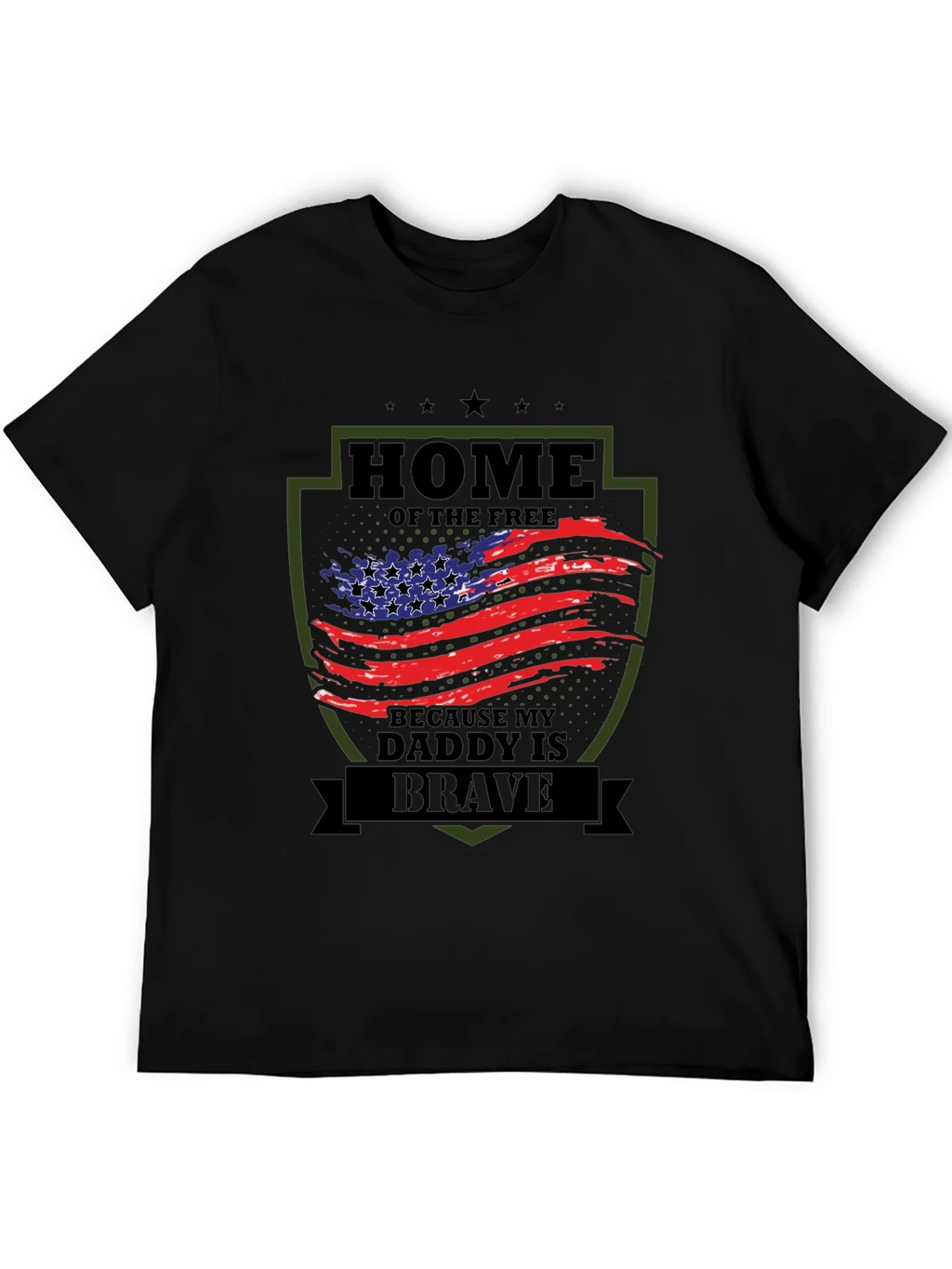 Home of the Free Daddy is Brave T-Shirt product image 3