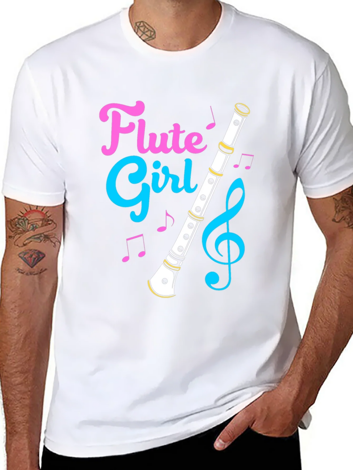 Flute Girl Graphic T-Shirt product image 7